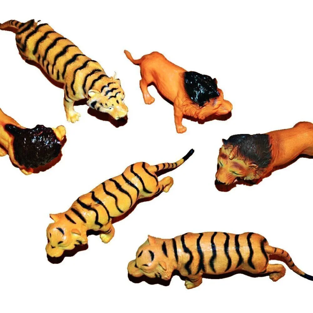 Lions Tigers Realistic Figurines Details Durable Resin
